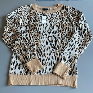 NWT Express Leopard Print Sweater Size Small